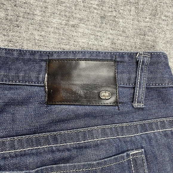 Vintage y2k Ecko Unltd Shorts Men 40 Baggy Fit Blue Streetwear Hip Hop Skater - Picture 11 of 16